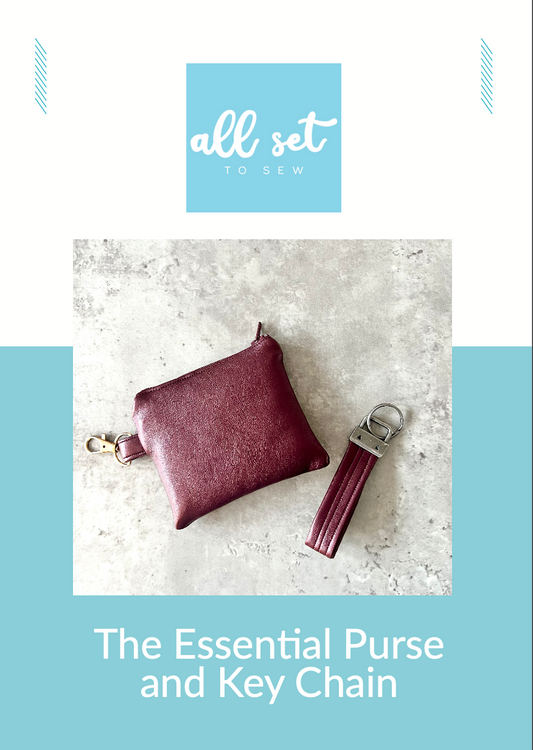All Set to Sew - The Essentials Purse and Key chain - Printed Pattern - allsettosew