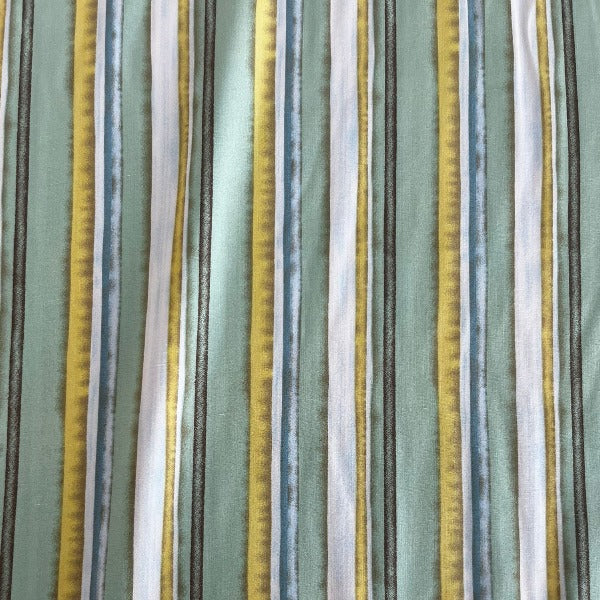 CLEARANCE Green Striped Viscose - allsettosew