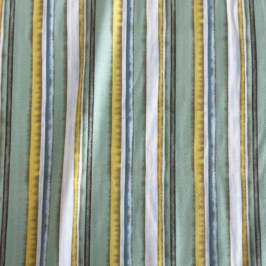 CLEARANCE Green Striped Viscose - allsettosew