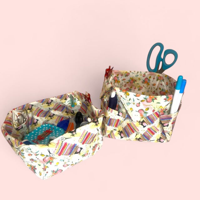 Storage Basket Duo - Pattern & Fabric Bundle | Stylish Organisation