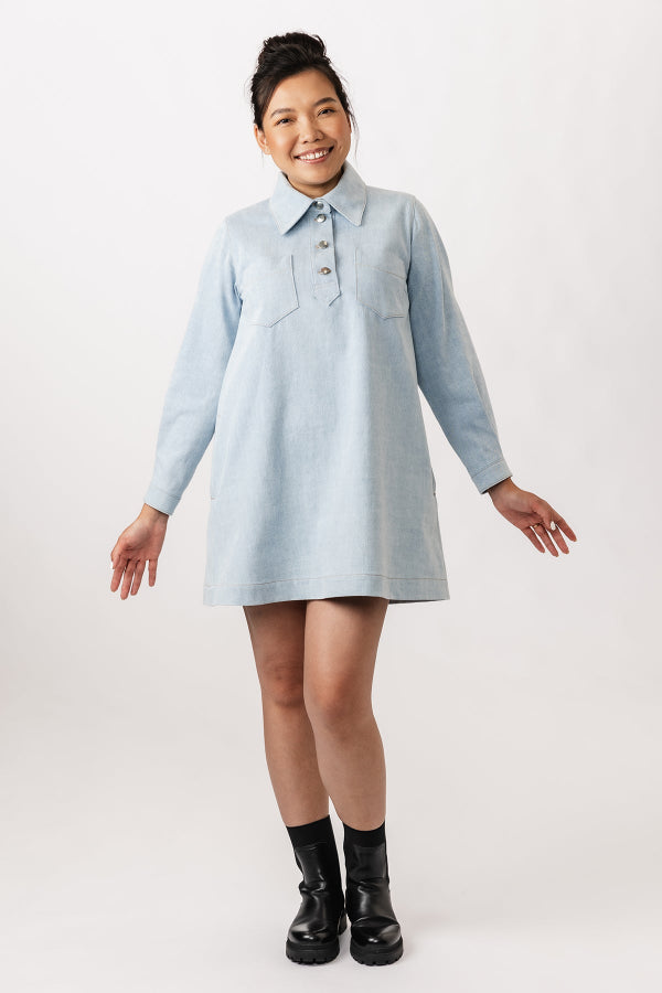 All Set to Sew of the Month - JANUARY - Named Patterns - Loviisa Denim Dress