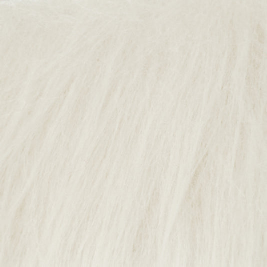 Long-Hair Fur Fabric White