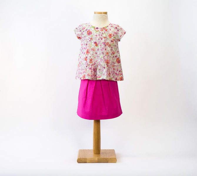 CLEARANCE Oliver + S - Butterfly Blouse and Skirt - Age 5-12 - allsettosew