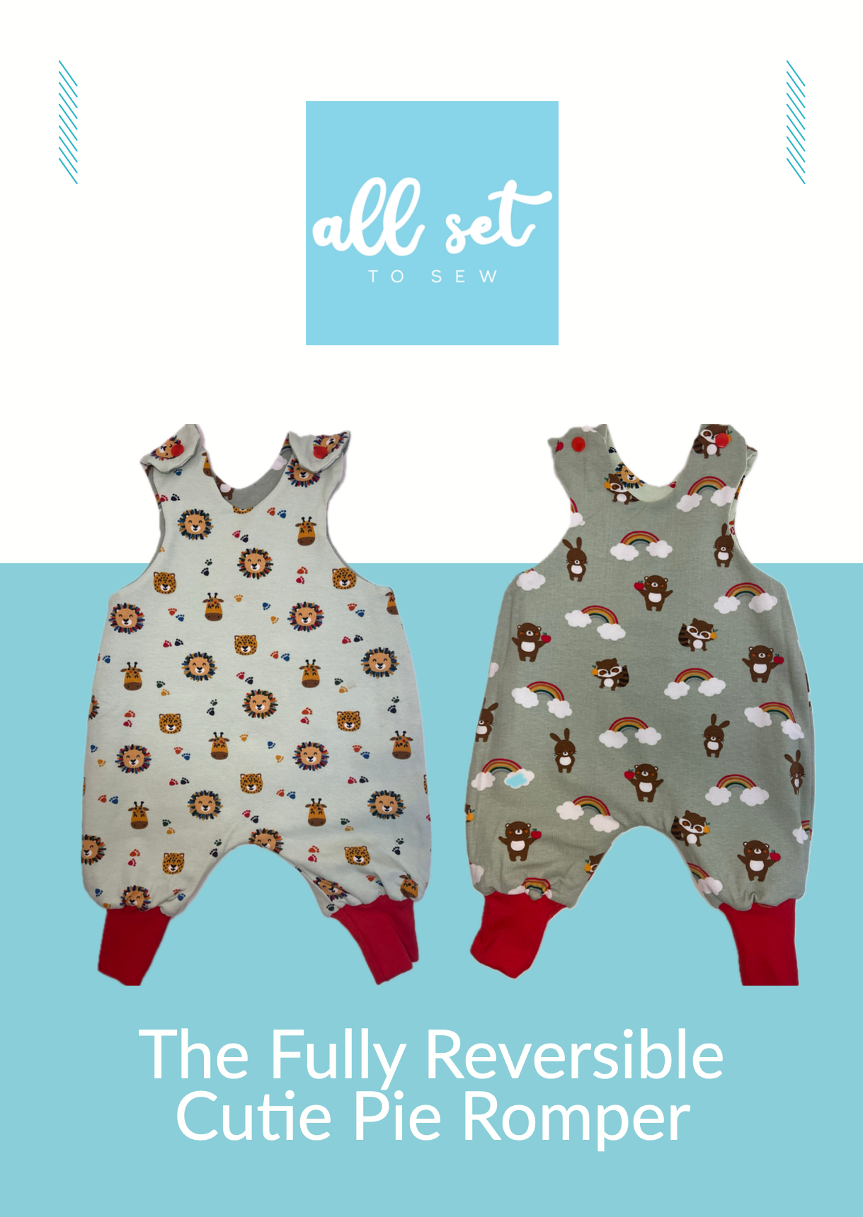 Fully Reversible Romper - Printed Pattern | Stylish Baby Outfit